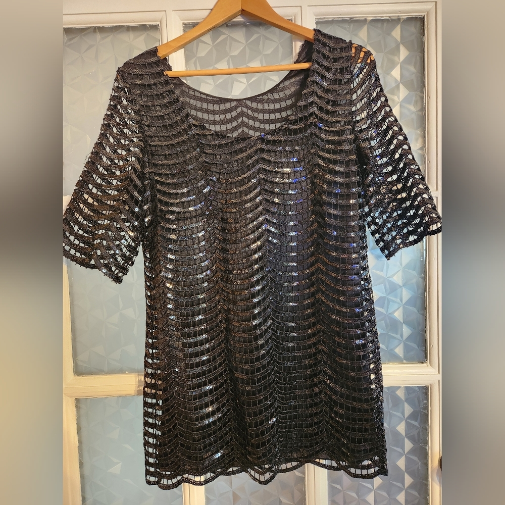 Black Sequin Dress